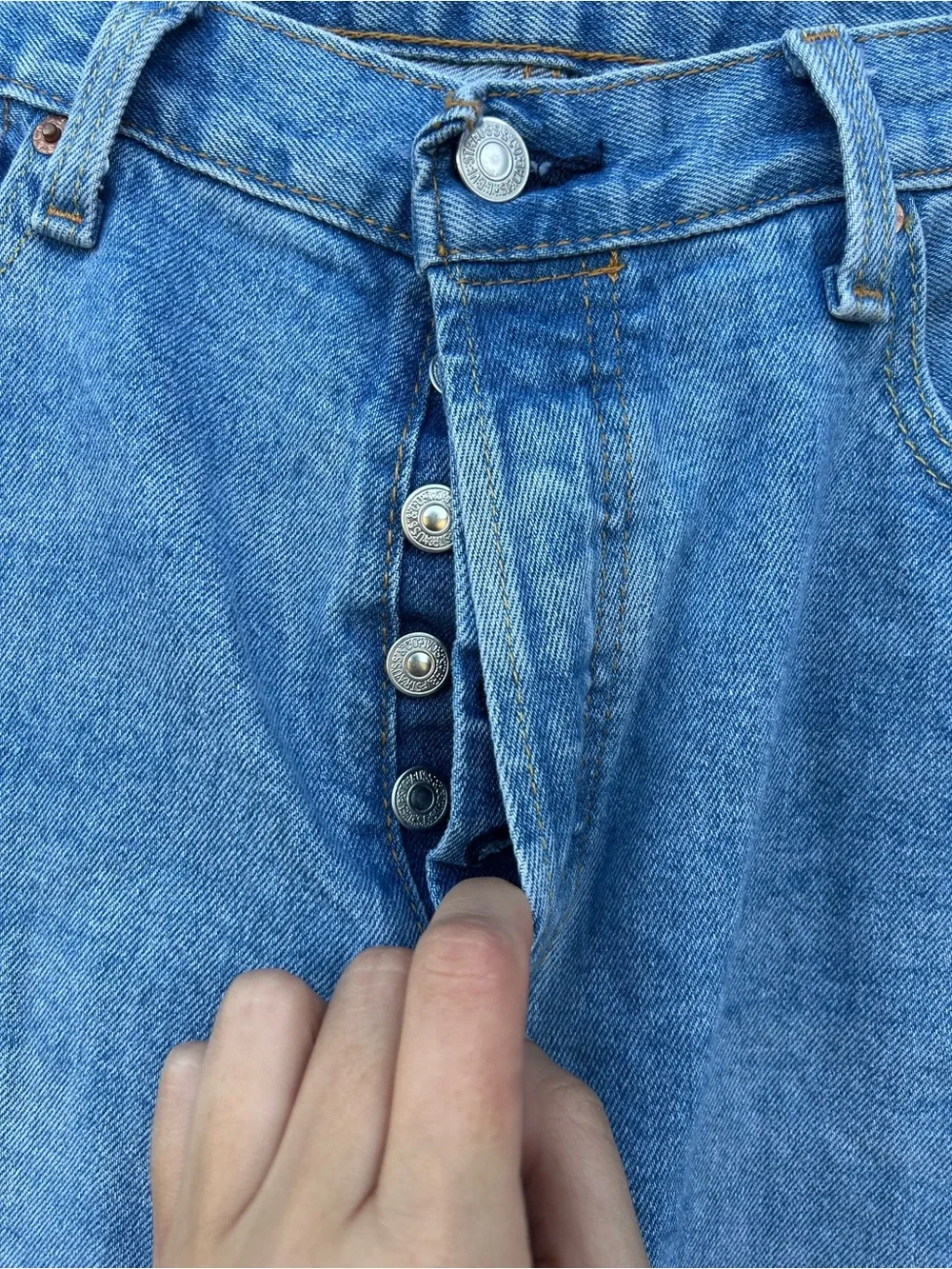 Vintage Levis 501 Jeans Mens Size 34x36 Made In Egypt Button Fly Straight Leg